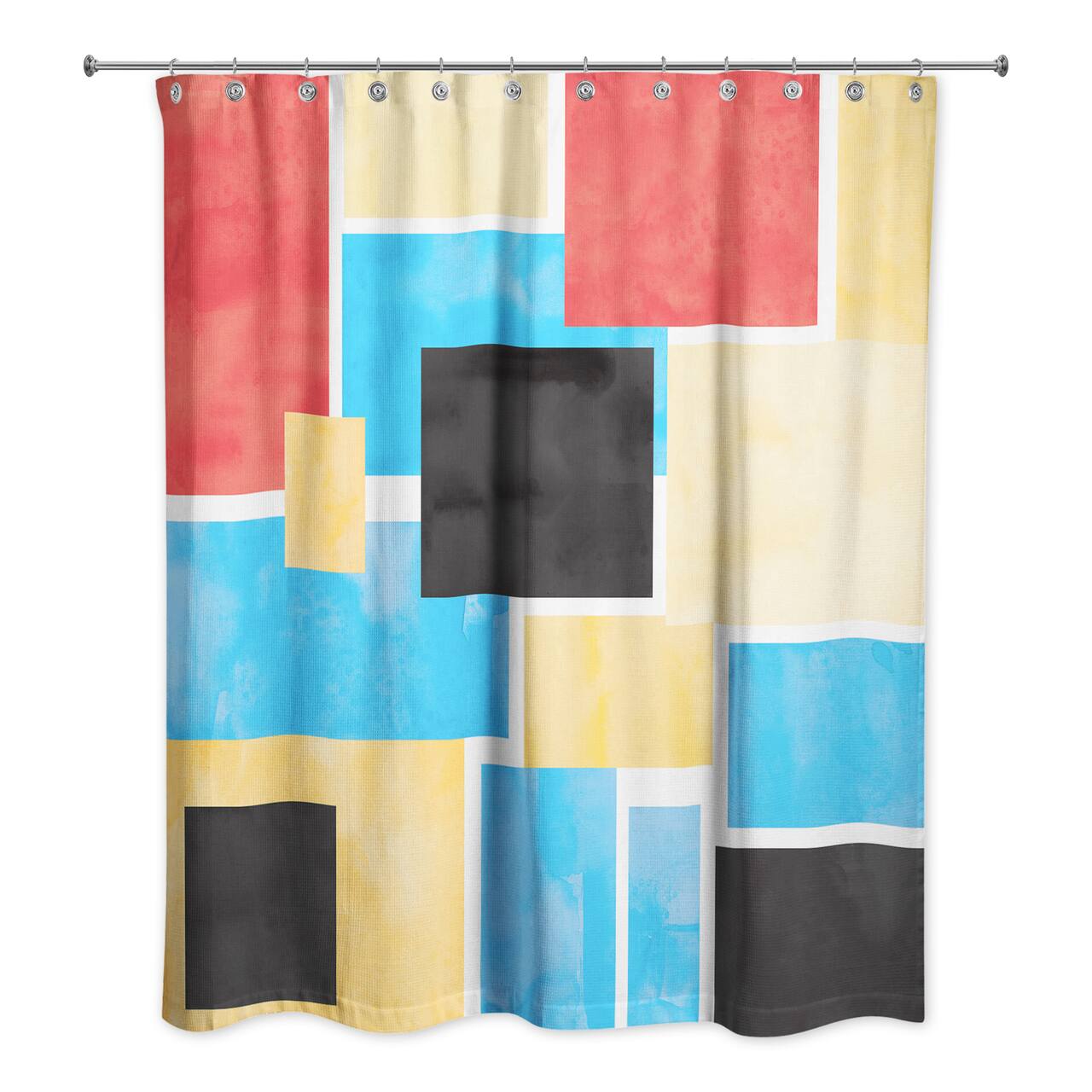 Colorful Primary Abstract I 71" x 74" Shower Curtain